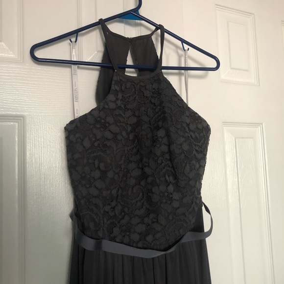David’s Bridal Graphite Bridesmaid Dress size 8 - Picture 2 of 5